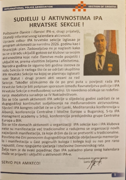 IPA kalendar za 2026 godinu IPA kalendar za 2026 godinu