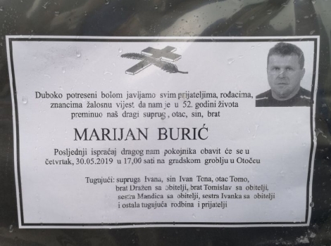 Preminuo Marijan Burić 